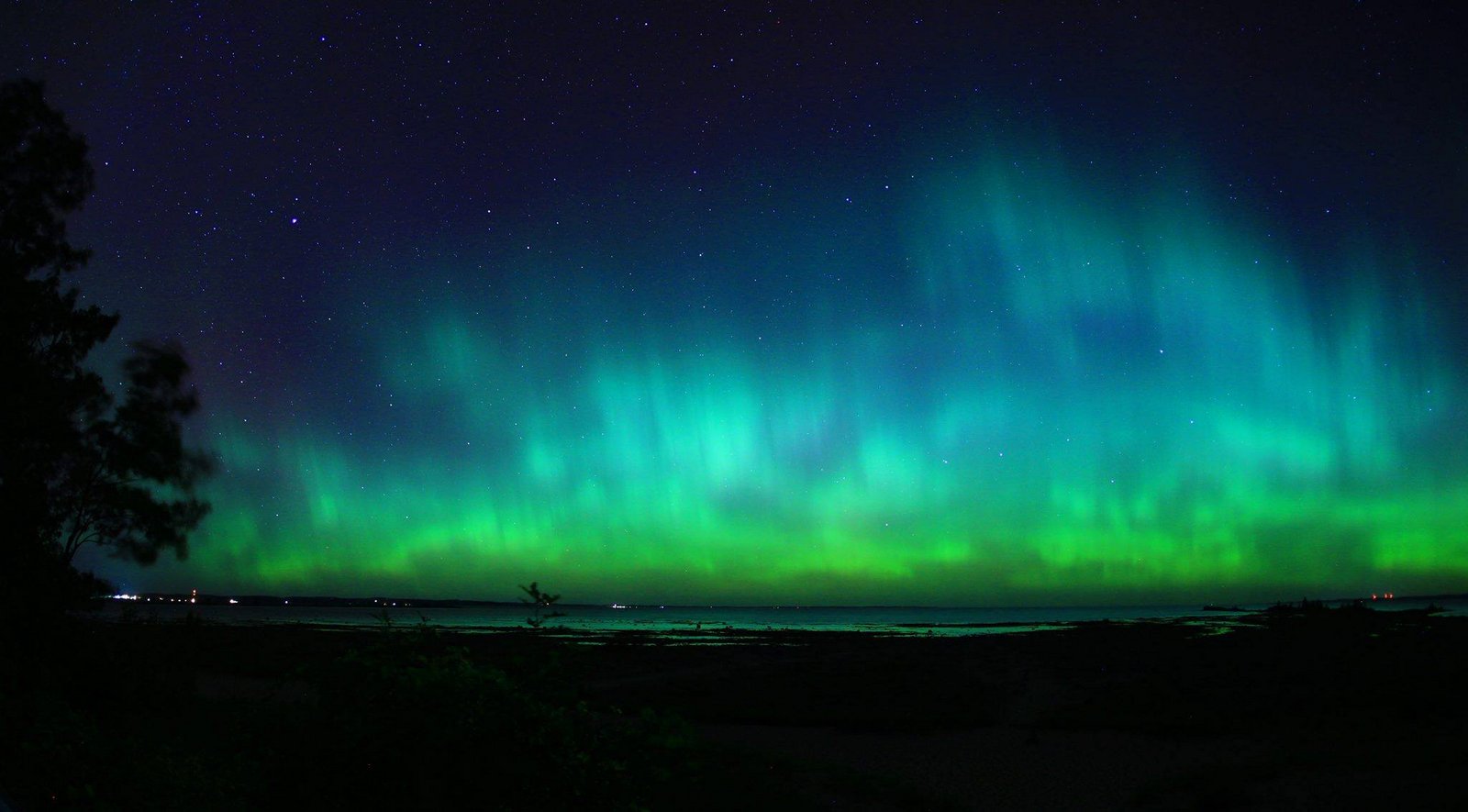 Aurora Borealis Near Traverse City, Michigan