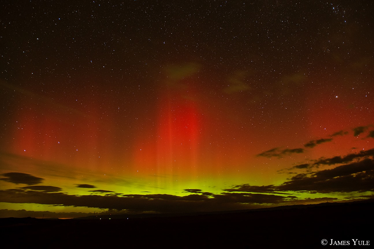 Aurora Borealis at Washakie County, Wyoming