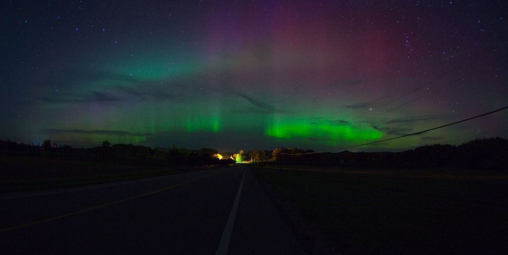 Aurora Borealis in Old Mission Peninsula, Traverse City, Michigan