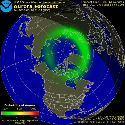 Ovation forecast model - Northern hemisphere