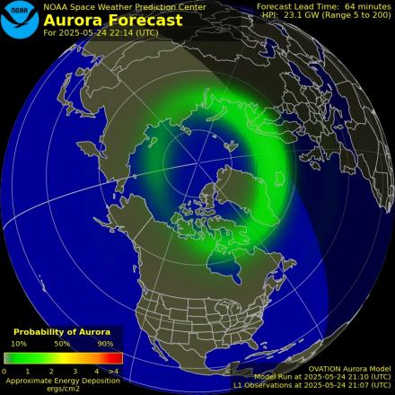 Ovation forecast model - Northern hemisphere