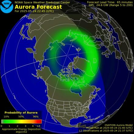 Ovation forecast model - Northern hemisphere