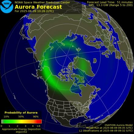 Ovation forecast model - Northern hemisphere