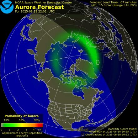Ovation forecast model - Northern hemisphere
