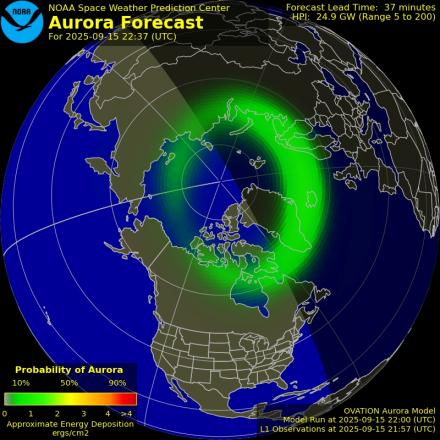Ovation forecast model - Northern hemisphere