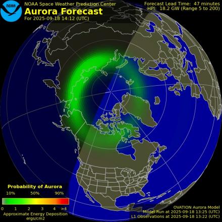 Ovation forecast model - Northern hemisphere