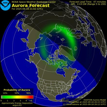 Ovation forecast model - Northern hemisphere
