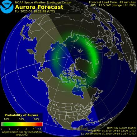 Ovation forecast model - Northern hemisphere