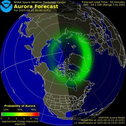 Ovation forecast model - Northern hemisphere