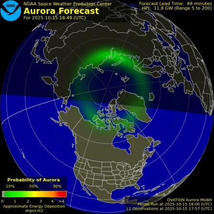 Ovation forecast model - Northern hemisphere