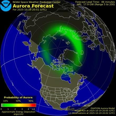 Ovation forecast model - Northern hemisphere
