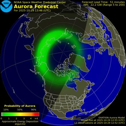 Ovation forecast model - Northern hemisphere