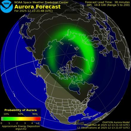 Ovation forecast model - Northern hemisphere