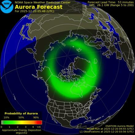 Ovation forecast model - Northern hemisphere