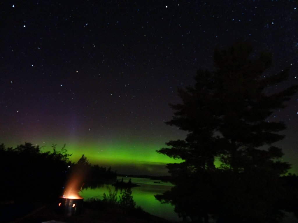 Aurora Borealis. From the shores of the French River, ON, Canada by Ray St. Louis