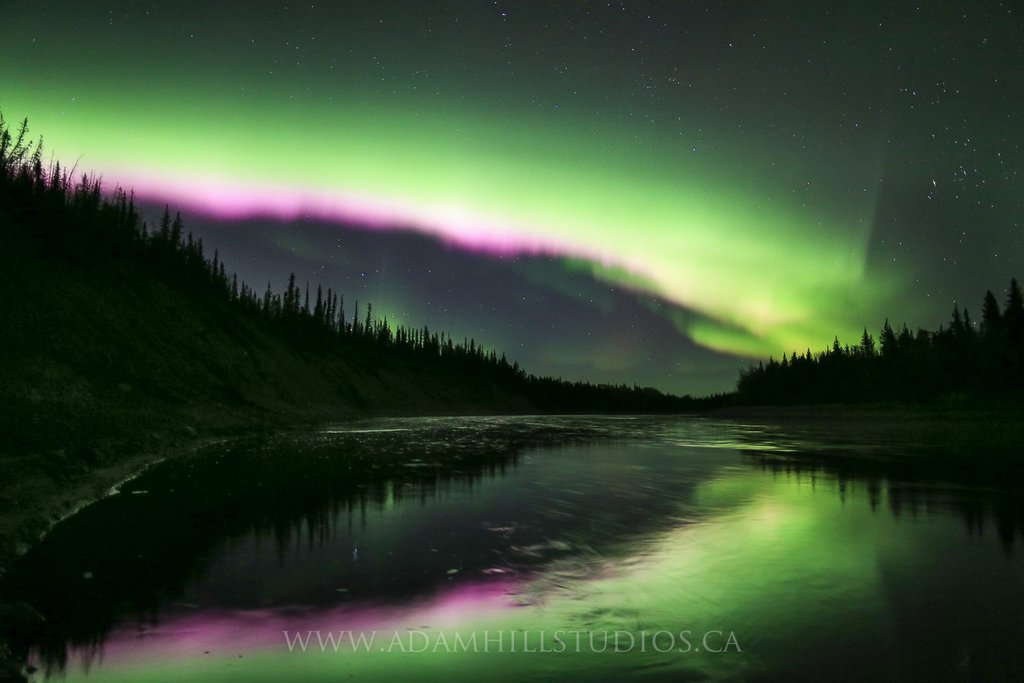 Aurora Borealis. From Hay River by Cyril Adam Hill