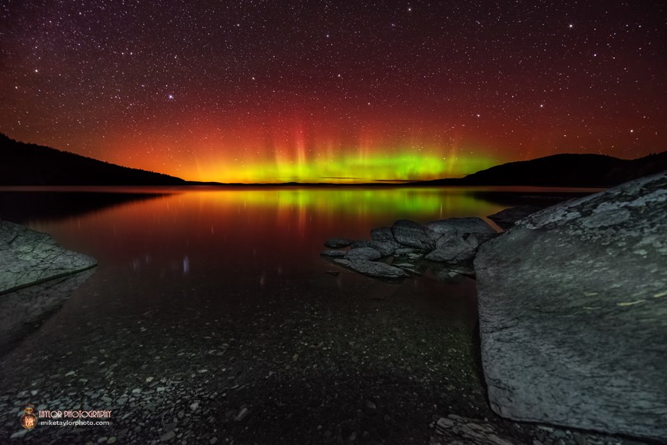Aurora Borealis. At Moosehead Lake, Maine by Mike Taylor