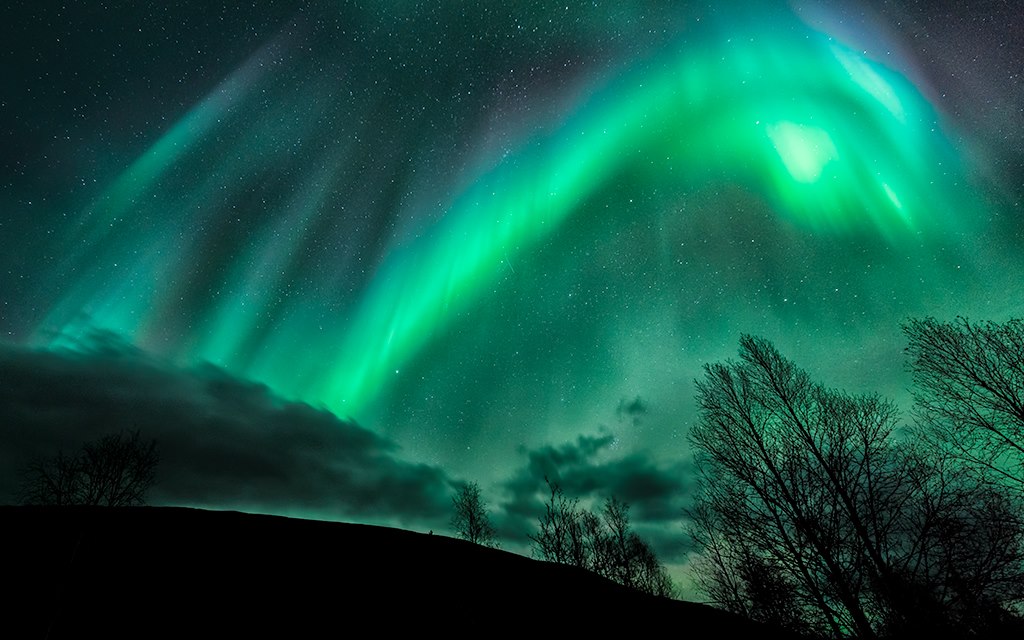 Aurora Borealis. Near Sørkjosen, Troms, Norway by Tor-Ivar Næss