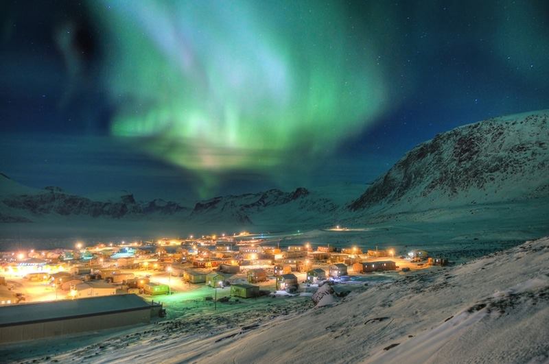 Aurora Borealis. From Pangnirtung Nunavut by Michael Davies 